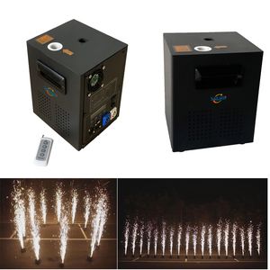 France Stock 600W Stage Lighting Spark Machine Froid Spark Fontaine Pulvérisation Fire Machine DMX et Télécommande Pour Fête De Mariage Ti Poudre Avec Flight Case