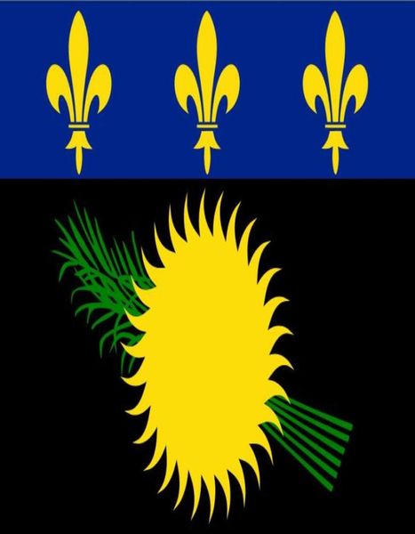 Drapeau non officiel de la France de la Guadeloupe, bannière locale en Polyester de 3 pieds x 5 pieds, drapeau volant de 150 à 90cm, drapeau personnalisé pour l'extérieur 7046526