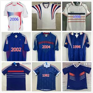2000 1998 2006 Retro Vintage Voetbal Jerseys 10 Zidane # 12 Henry Maillot de Foot 98 Ribery Trezeguet Shirt