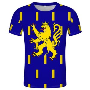 Franche Comte T-shirt gratis aangepaste naam nummer Fraintche T-shirt Comtat Print vlag Franse Freigrafschaft Condado Besancon kleding 220702