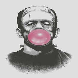 Frankenstein Blazen een Grote Roze Kauwgom Bubble Schilderijen Art Film Print Zijde Poster Thuis Muur Decor 60x90cm311w