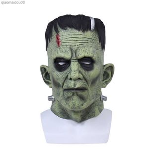 Frankenstein Masque Diable Monstres Cosplay Masques Zombie Mascarillas Evil Latex Masques Anime Visage Mascaras Halloween Costume Props L230704