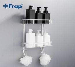 FRAP NOUVELLES étagères de salle de bain Space Aluminium 2 Tiers Douche d'angle Douche de rangement Cadeau de rangement CADDY PASSE MUR CUISINE Y380152 T204277971