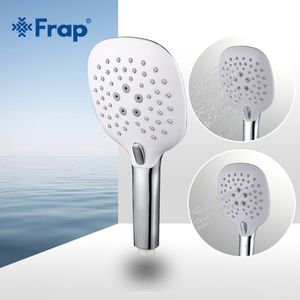 Frap Dos ajustes Ahorro de agua Cabezal de ducha redondo ABS Plástico Mano Baño Ducha Accesorios de baño F005 Y200109