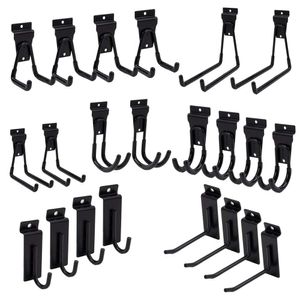 FRAYSCENT Accesorios 22 PCS Panel de listones de alta resistencia para colgar en la pared Sistema de almacenamiento de escalera para bicicletas Ganchos de garaje utilitarios de varios tamaños para herramientas