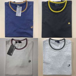 Fred Polo Perry Men Designer T-shirt topkwaliteit luxe mode Polo's zomerheren seizoen korte mouwen ronde nek pure katoenen vaste kleur t-shirt stijl minimalistisch