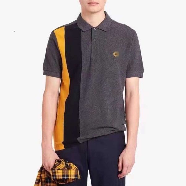 Fred Polo Perry Men Designer T-shirt Top Quality Quality Luxury Fashion Polos Summer NOUVEAU COULEUR BLOCKED VERTICAL CHOSTFERT CHOST CHORD COURT