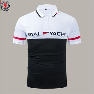 Fredd Marshall Summer Colorblock Polo Shirt Men Royal Yacht Short Sleeve 100 Cotton Casual S 602 220614