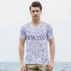 Fredd Marshall Summer T-shirts à manches courtes imprimés pour hommes 100% coton T-shirt décontracté à col en V Tops Hommes Camiseta Tshirt Homme 309 210527