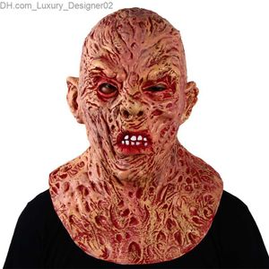 Freddy Krueger Scary Full Head Mask Horror Zombie Disguise Halloween Props Latex Carnival Freddy Cosplay Costume Q230824