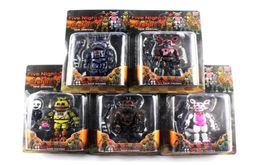 Freddy039s vijf nachten PVC Actie Figuur 17cm Bonnie Foxy Freddy Toys 5 Fazbear Bear Doll Baby Toys met retailpakket voor Chr5364386