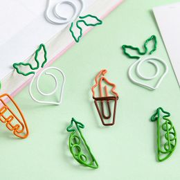 Gratis 2023 creativo Kawaii zanahoria guisante vegetal Clip de papel lindo Metal marcapáginas decorativo archivo Memo Clips papelería