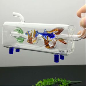 Accessoires gratuits pour bouteille Dragon classique avec tuyau carré narguilé d'eau en verre poignée tuyaux pipes à fumer de haute qualité