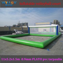 Terrain flottant de volley-ball gonflable avec pompe à air gratuite, jouets de jeu d'eau amusants, court de tennis gonflable et livraison gratuite