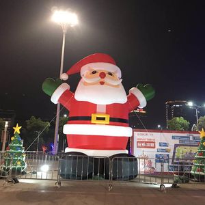 Envío aéreo gratuito, Papá Noel inflable gigante, decoración navideña para padre, anciano para grandes promociones, decoraciones publicitarias