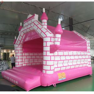 Gratis Luchtschip Outdoor Activiteiten 4.5x4m (15x13.2ft) volledige PVC roze bakstenen afdrukken springkussen kasteel te koop