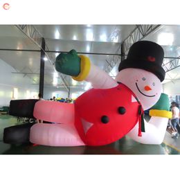 Gratis luchtschip buitenactiviteiten kerstgigant opblaasbare sneeuwpop cartoon te koop