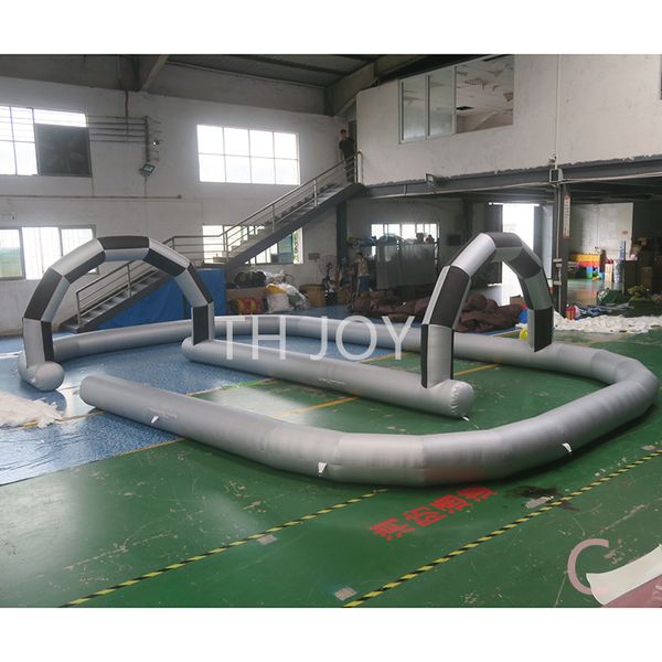 Ship à porte aérienne gratuite, activités extérieures 10x6m Zorb Ball GO GO KART Air Track Race Piste de course gonflable à vendre