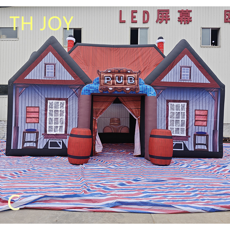 free air ship to door outdoor activities 10mLx5mWx5mH (33x16.5x16.5ft) inflatable pub Party rental Tent Irish Bar inn nightclub tent for sale