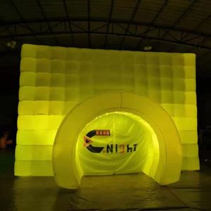 Envío de aire gratis NUEVO estilo Camera de luz LED colorida Forma inflable Cubo Cubo Cubo de boda Fotobooth Casa de boda para la fiesta de publicidad Evento