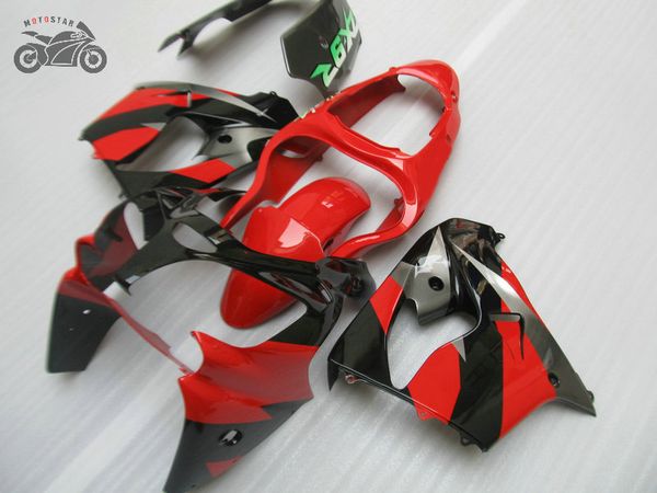 Kits de carenado chinos personalizados gratuitos para Kawasaki Ninja ZX9R 2000 2001 ZX-9R 00 01 ZX 9R kits de carenado de motocicleta rojo negro
