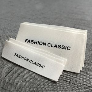 Livraison personnalisée vêtements mat coton ceinture impression étiquette collier impression tissé accessoires étiquette ling biao marque MQQ 100 pièces