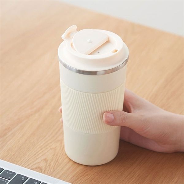 Taza de café al vacío de acero inoxidable 316 a prueba de fugas con grabado personalizado gratuito, termo portátil para coche de 500ml, taza de café de viaje 220621