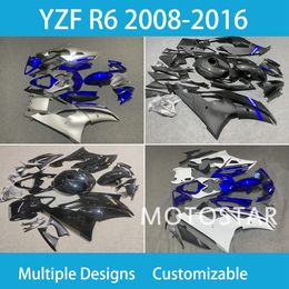 Kit de carénage 100% ajusté yzfr6 08 09 10 11 12 13 14 15 16 Motorcycle Racing Fares personnalisés pour Yamaha YZF R6 2008-2016