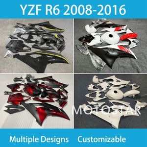 Nouveaux camenières de moto ABS Kit YZF R6 08 09 10 11 12 13 14 15 16 Pièces de moto Ensemble de carénage complet pour Yamaha Yzfr6 2008-2016 Gray