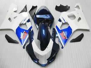 Gratis custom faring kit voor SUZUKI GSXR600 GSXR750 04 05 K4 aftermarket GSX-R600/750 2004 2005 zwart blauw wit stroomlijnkappen set MW10