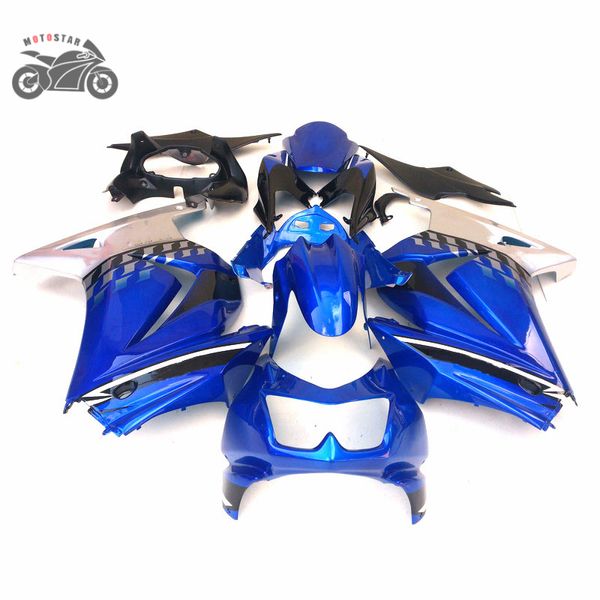 Encargo libre carenados de inyección kit para Kawasaki Ninja 250R ZX250R ZX 250 2008-2014 EX250 partes del carenado de la motocicleta azul 08-12
