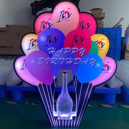 Gratis aangepaste logo LED-ballon VIP-flessenstandaard voor nachtclub verjaardagsfeestje goede sfeer