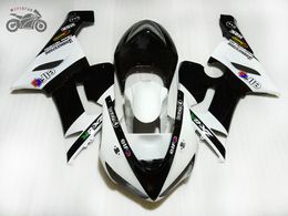 Gratis Custom Moto Fackings Kit voor Kawasaki Ninja 2005 2006 ZX6R 636 ZX 6R 05 06 ZX-6R White Motorcycle Body Fairing Kits TV6