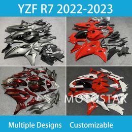 Gratis aangepaste YZFR7 2022 2023 Jaarbeurs voor Yamaha YZF R7 22 23 jaar Spuitgegoten Cowling Motorcycle Hele kuisprikkels Set jaar ABS Plastic Road Racing Bodywork