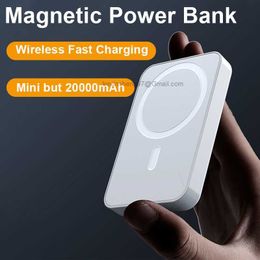 Gratis Aangepaste LOGO 20000 mAh Magnetische Power Banks Mini Draagbare Grote Capaciteit Oplader PD20W Draadloze Snel Opladen Externe Batterij voor iPhone