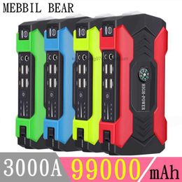 Gratis Aangepaste LOGO 28000 mAh Auto Jump Starter Power Banks 12 V Auto Starten Apparaat 3000A Auto Booster batterij Emergency Starter Batterij Voor Auto