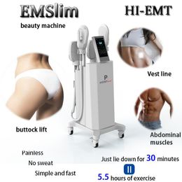 LOGO personnalisé gratuit, 4 poignées ems HI-EMT stimulation musculaire électromagnétique combustion des graisses façonnage équipement de beauté hiemt