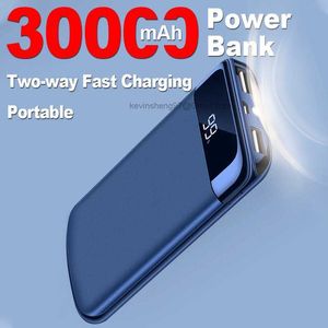 LOGO personnalisé gratuit Banque de puissance de charge rapide bidirectionnelle 30000mAh Affichage numérique Batterie externe portable avec lampe de poche pour Samsung iPhone Xiaomi