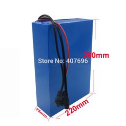 Droits de douane gratuits 3000W 48V 25AH batterie 48V batterie lithium-ion 48 V batterie de vélo électrique cellule INR 25R avec chargeur 70A BMS 2A