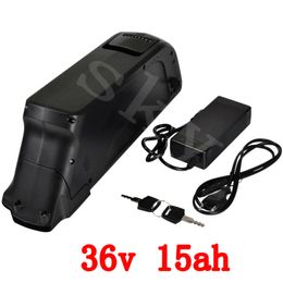 Gratis douanerechten 36v 15Ah lithium ion frame ebike batterij pack met oplader Fit 250 W 350W 500W BAFANG BBS02 Motor