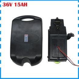 Droits de douane gratuits 500W 36volt batterie de vélo électrique 36V 15AH batterie au lithium utiliser 2500MAH 18650 cellule 15A BMS avec chargeur 42V 2A