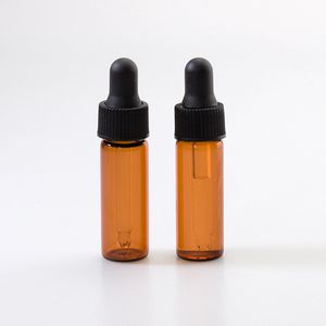 Mini bouteilles en verre ambré de 4ml, flacons d'affichage d'huile essentielle de 4 ml avec Pipette compte-gouttes, livraison gratuite