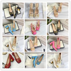 Entrega gratuita - Zapatos de barco de tacón alto de diseñador de lujo primavera y otoño Boda bar banquete zapatos de mujer tacón 7,5 cm sandalias de tacón grueso 35-42