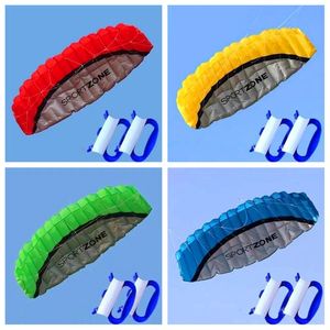 Gratis levering van 2,5 meter dubbele lijn stunt power kite soft kite paraoil vlieging surfen outdoor fun sport beach kit fabriek ikite 240428