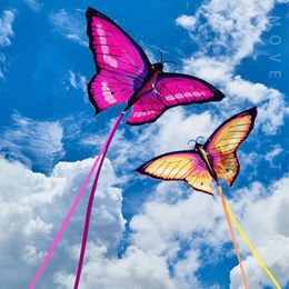 Free delivery of butterfly set flying toys suitable for childrens sets light and lines wind sets spools inflatable display sets 240514