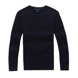 Livraison gratuite de nouveaux pulls à aiguille à aiguille torsadée de haute qualité Pullover en coton rond Pullor de couleur solide Mens2024