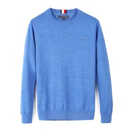 Entrega gratuita Suéter típico de alta calidad de la marca Polo para hombre Suéter de algodón bordado elástico de punto Suéter informal Mini juego de carreras