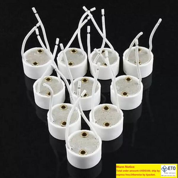 Gratis DHL 100pcslot GU10 portalámparas adaptador de base conector de cable enchufe de cerámica para luz halógena LED