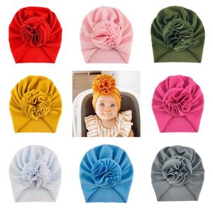 Dhl 18 couleurs mignon mignon Big Bow Hatts Baby Kids Girls Girls Toddler Caps élastiques Turban Head Wraps Accessoires de cheveux noués 5508461