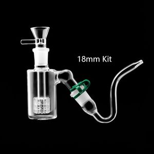 Gratis DHL !! Glas Ash Catchers 14mm 18mm Ash Catcher met glazen kom J-Hook Dikke Pyrex Clear Ash Cathers voor Recycler Bong Oil Rig